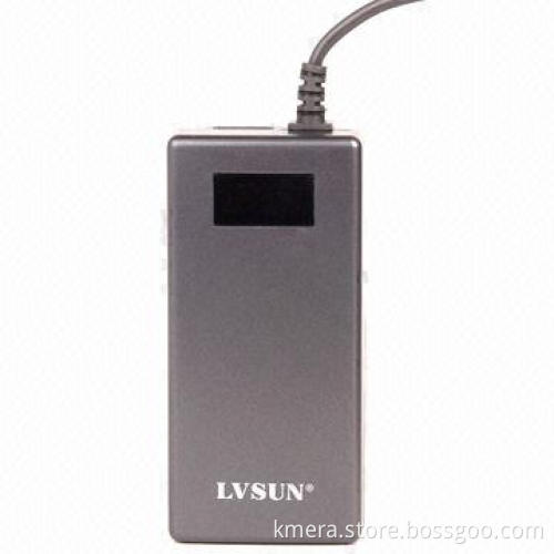 70W Classical Universal Laptop AC Adapter with LCD Display, Standard USB Output, ABS+PC Materials